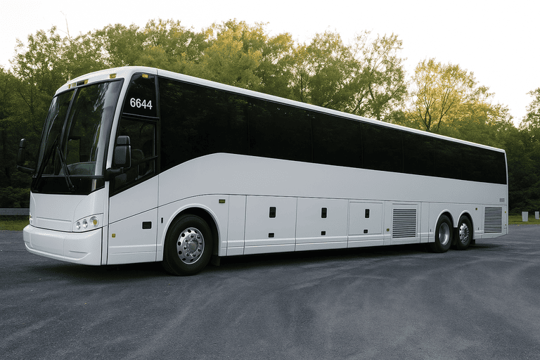 exterior of Columbus Minibus Company coach bus