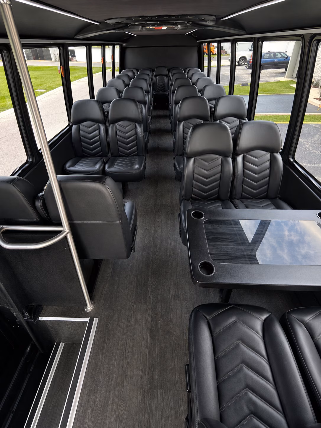 columbus 18 passenger minibus inside