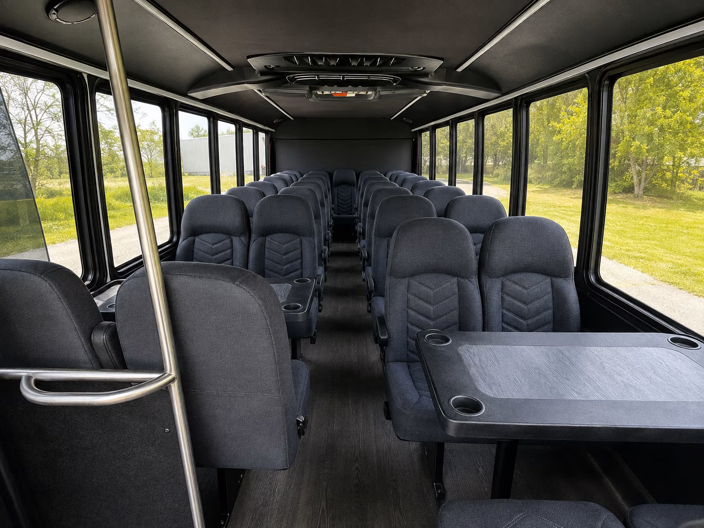 columbus 18 passenger minibus interior