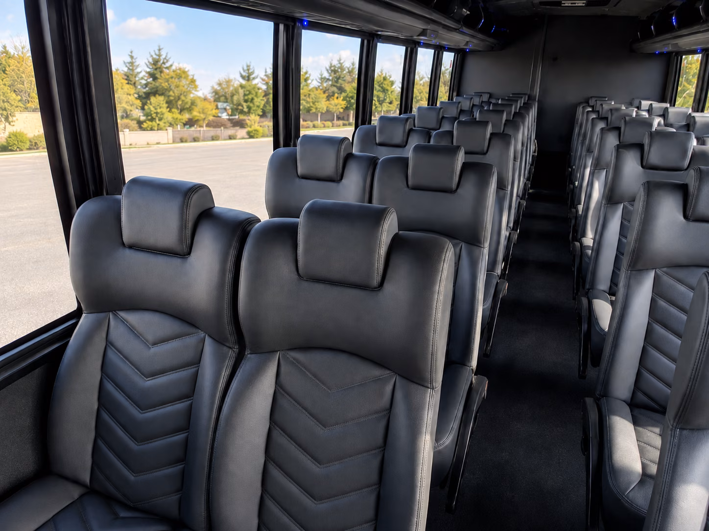 columbus 20 passenger minibus inside