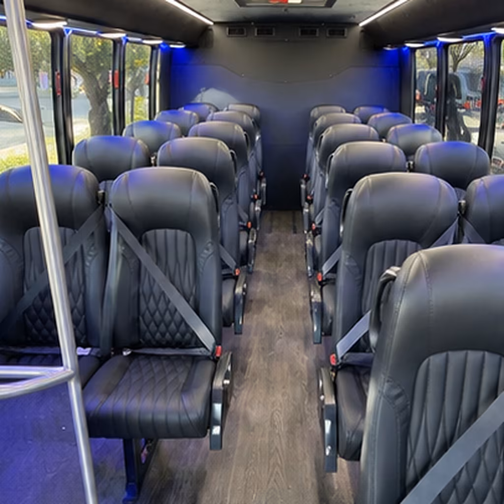 columbus 25 passenger minibus inside