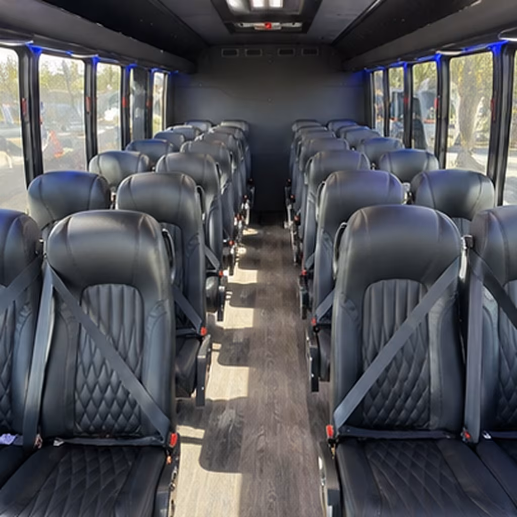 columbus 25 passenger minibus interior