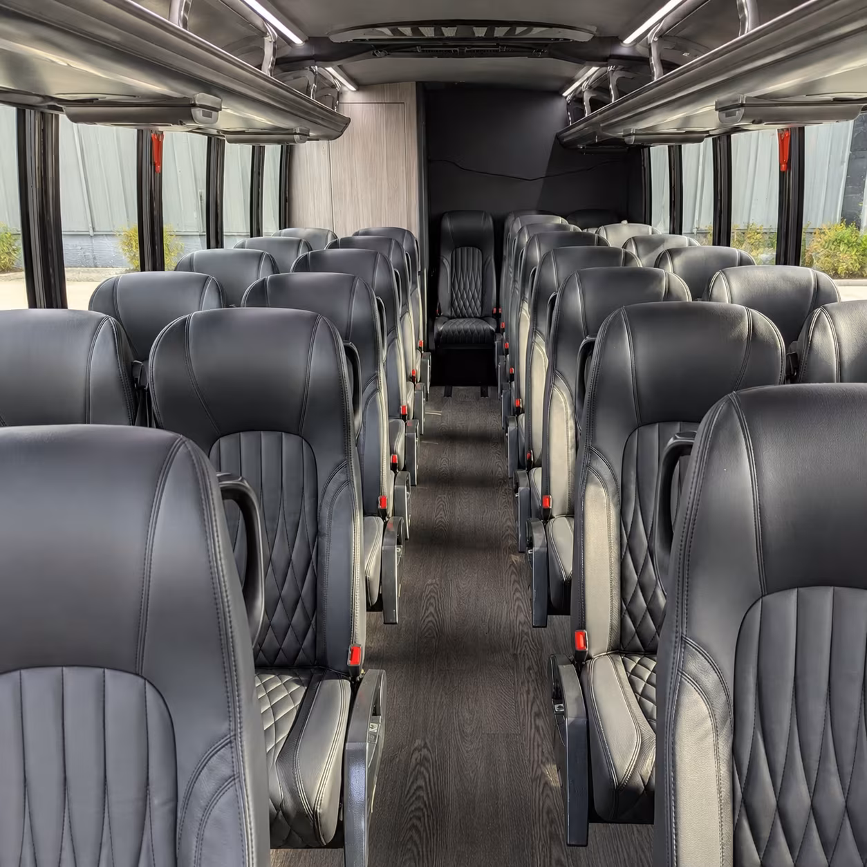 columbus 28 passenger minibus interior