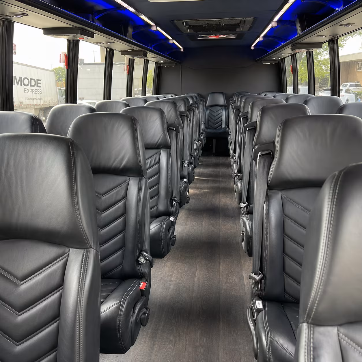 columbus 30 passenger minibus inside