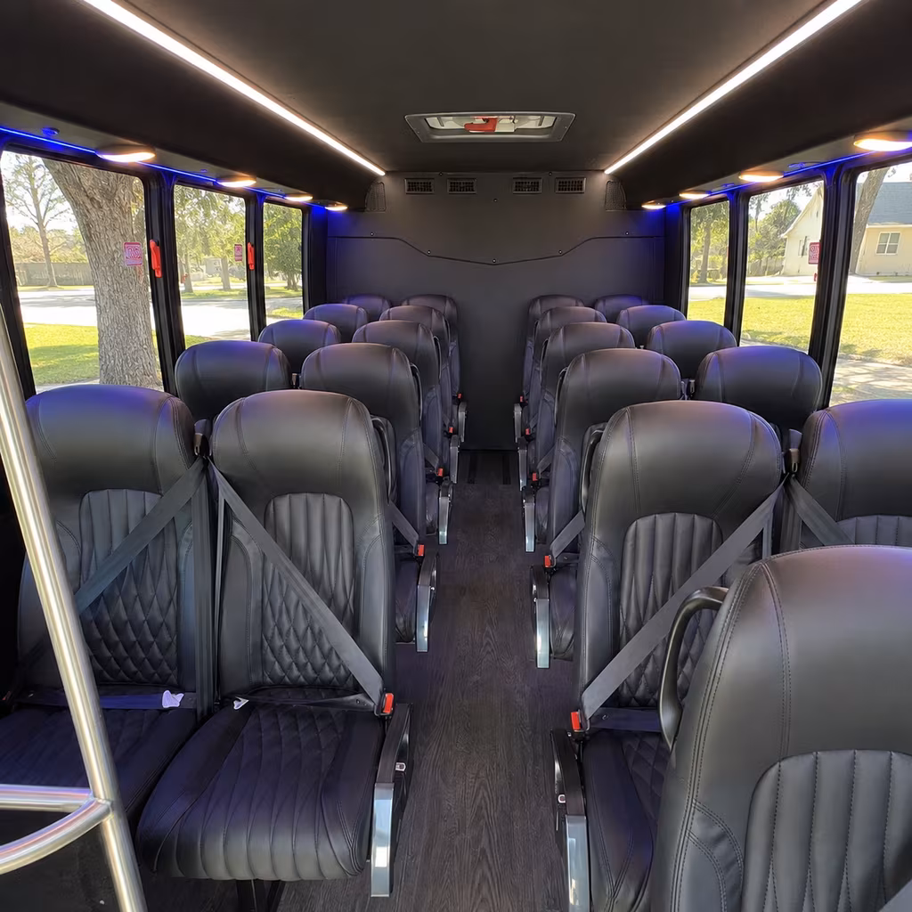 columbus 30 passenger minibus interior