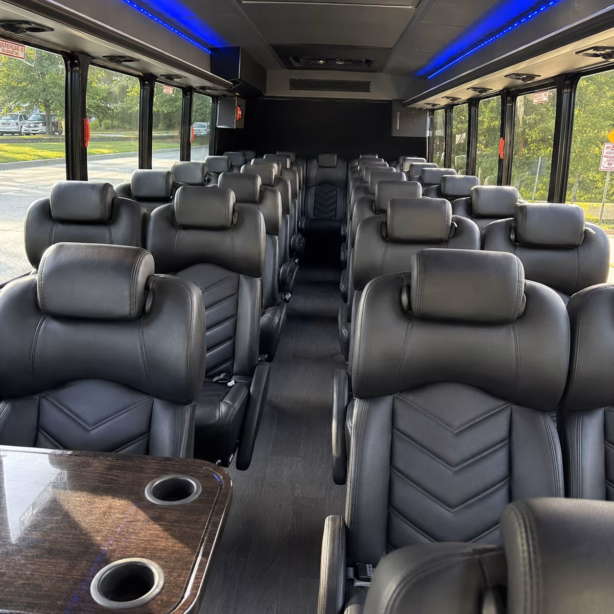 columbus 35 passenger minibus inside