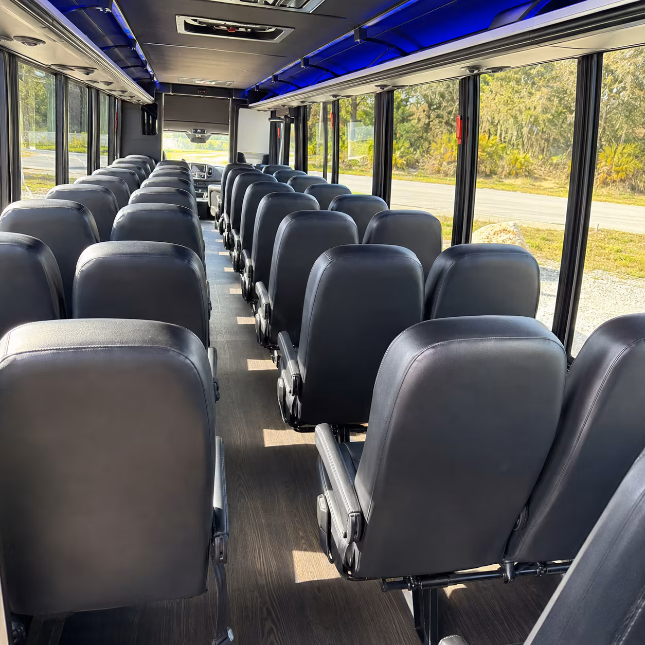 columbus 35 passenger minibus interior