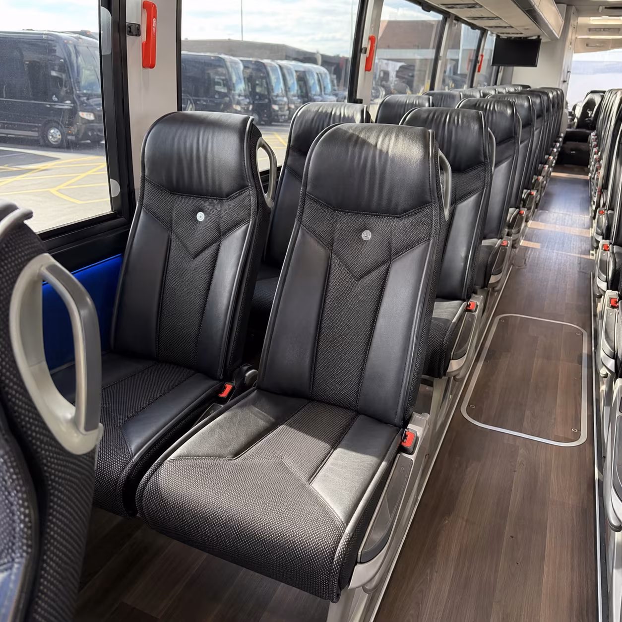 columbus 40 passenger charter bus interior
