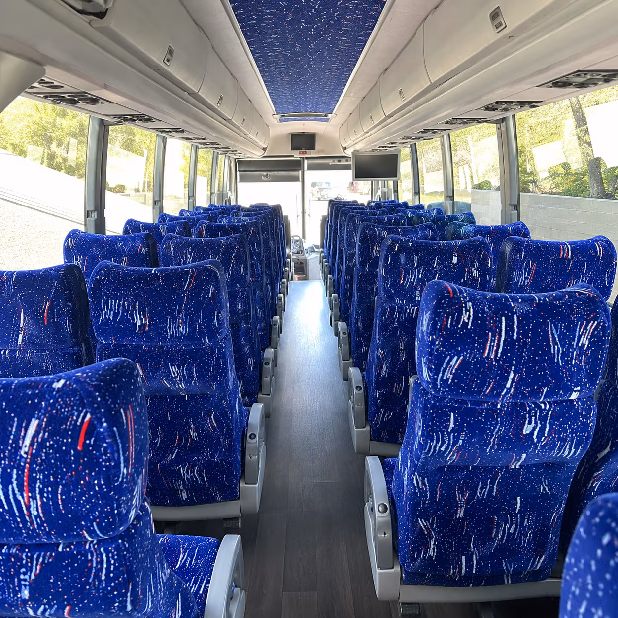 columbus 50 passenger charter bus interior
