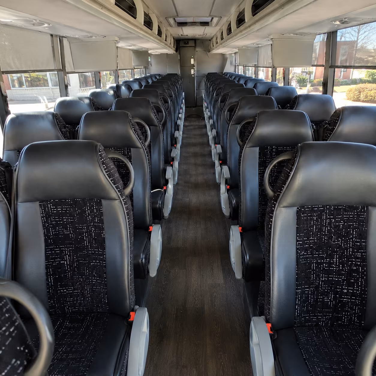 columbus 54 passenger charter bus inside