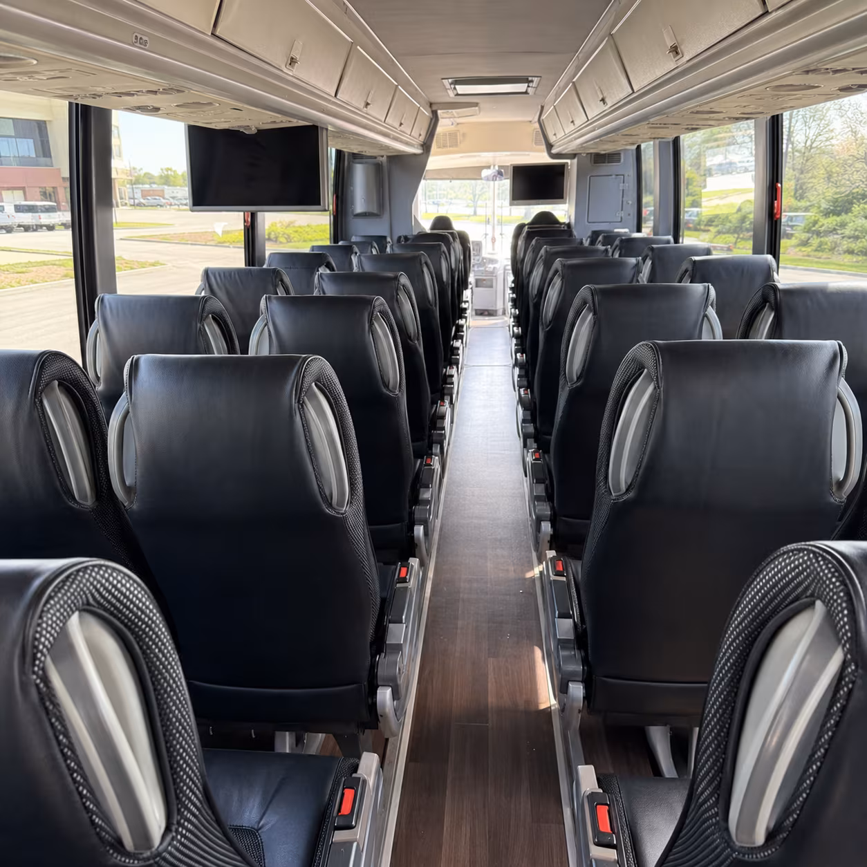 columbus 56 passenger charter bus inside
