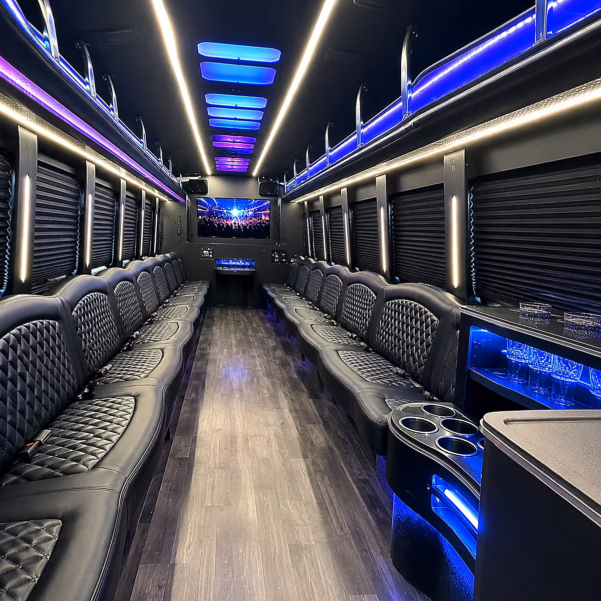 columbus party bus interior
