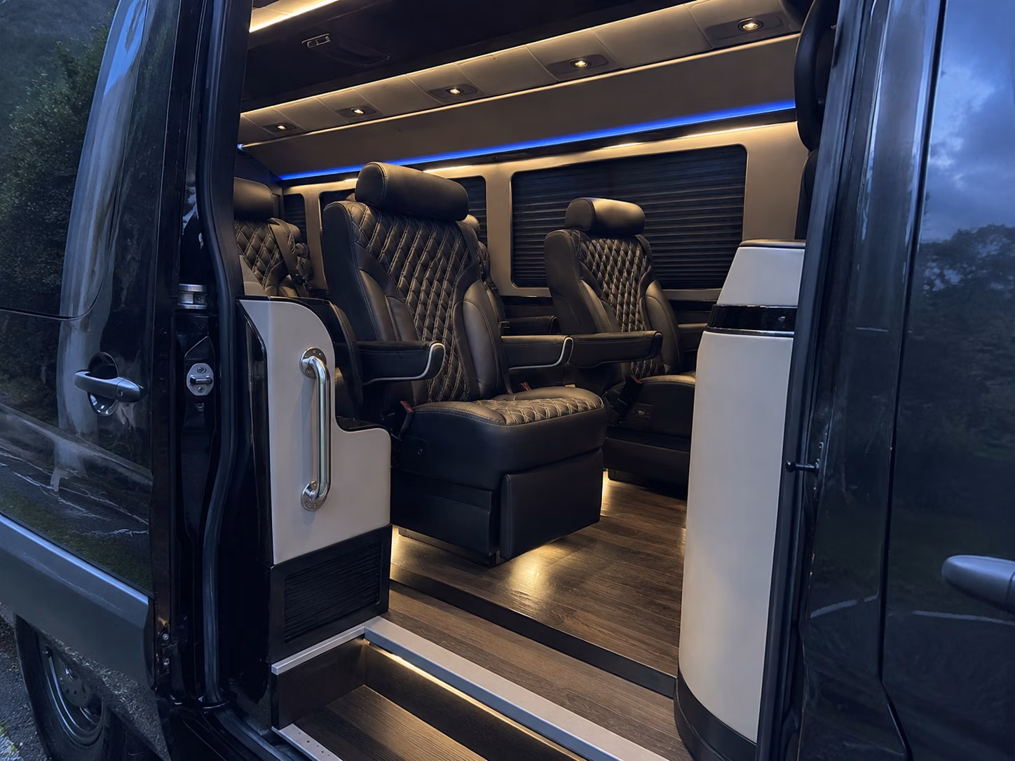 columbus sprinter van with driver inside